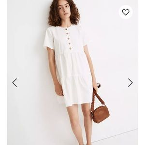 Madewell Button Up Front Tiered Dress
